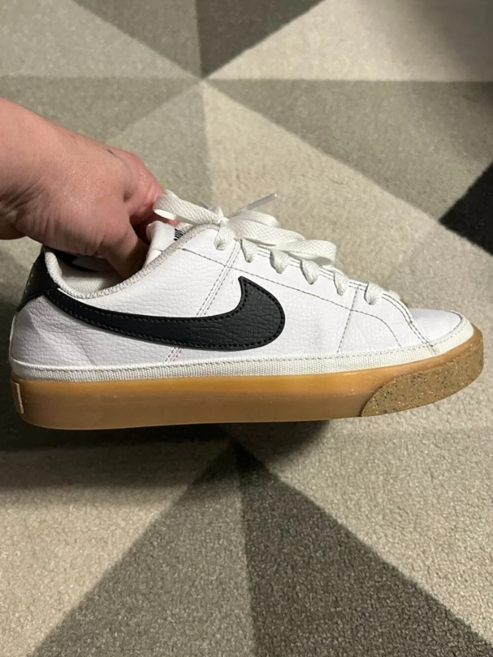 Nike Court Legacy Next Nature White Black Gum DH3161-109 Women's Size 7